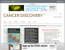 Tablet Screenshot of cancerdiscovery.aacrjournals.org
