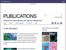 Tablet Screenshot of aacrjournals.org